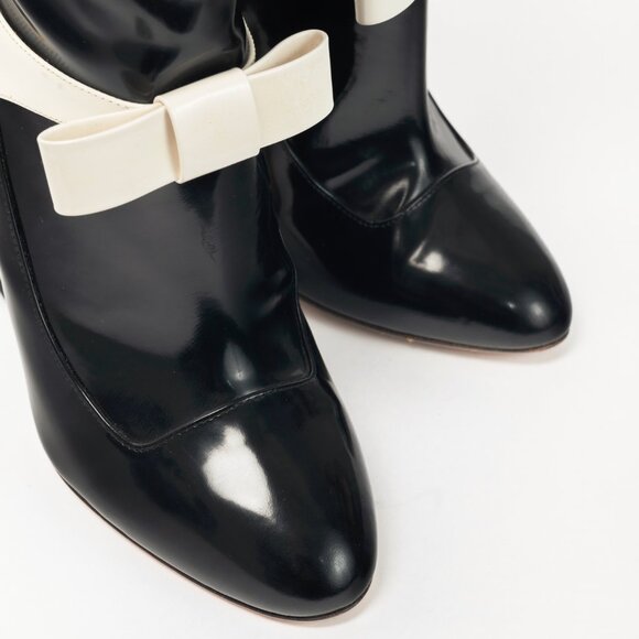 Gucci Nimue Black & White Colour-Block Midcalf Boots - Picture 6 of 11